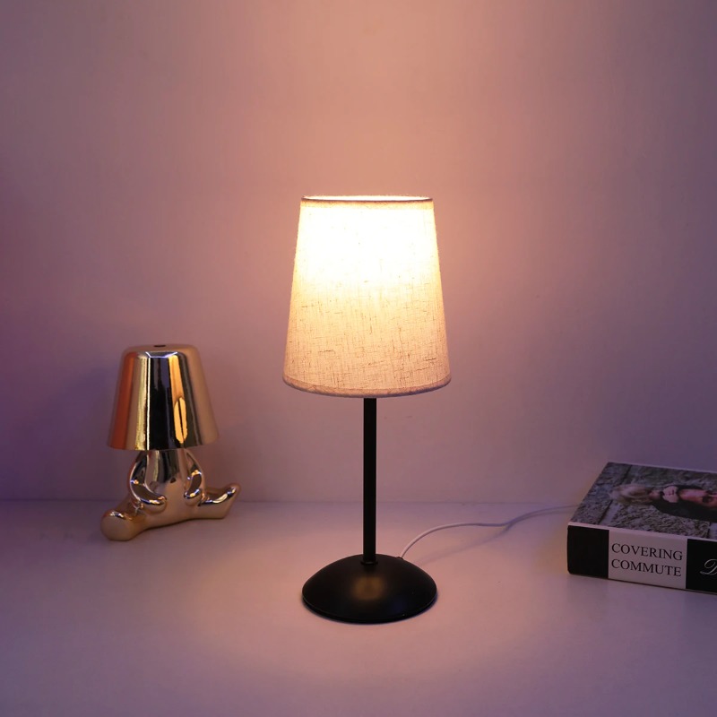 Up Lighting Decor - Lámpara de Mesa de Tela de