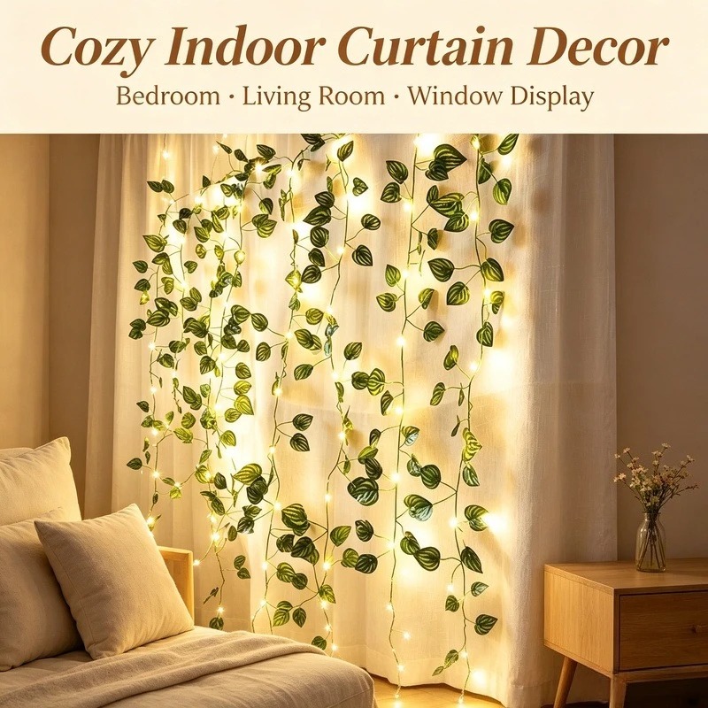 Garden Lighting Decor - Luces LED de Guirnalda de Hojas