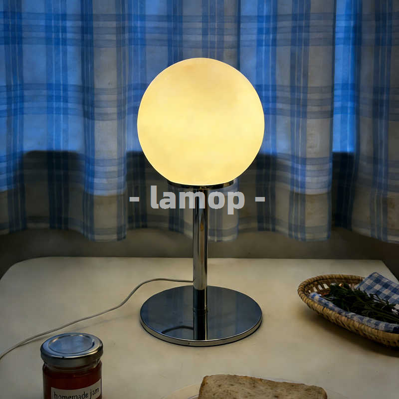 Decor Lighting & Decor Fires - Lámpara de Mesa con Base Cromada