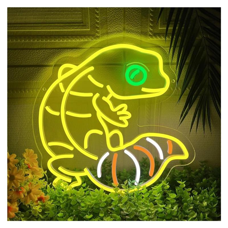 Gecko Lighting & Decor - Letrero de neón con forma de