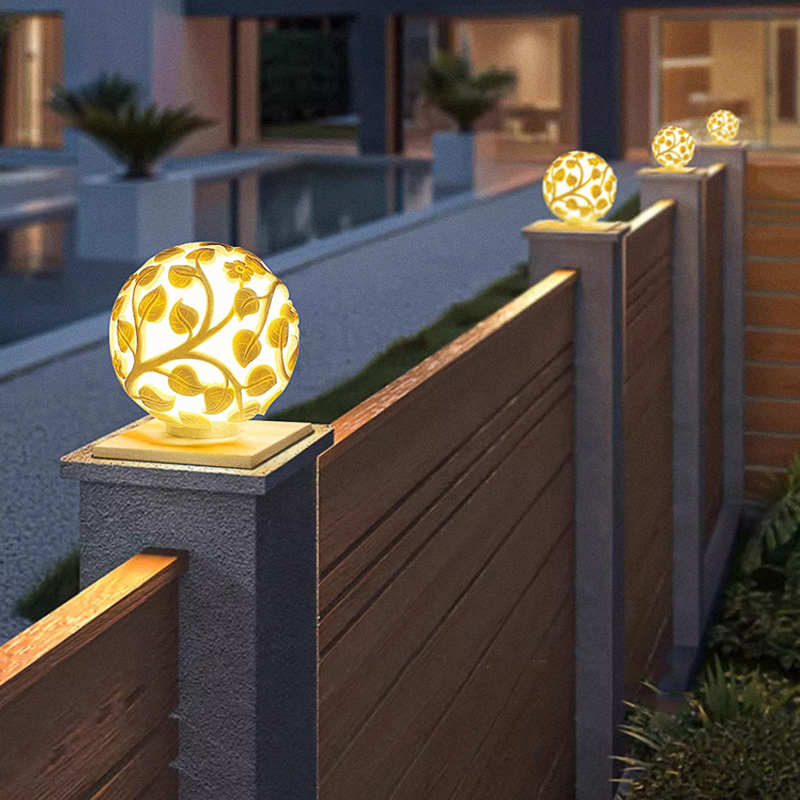 Garden Lighting Decor - Luces de columna para exteriores, luces
