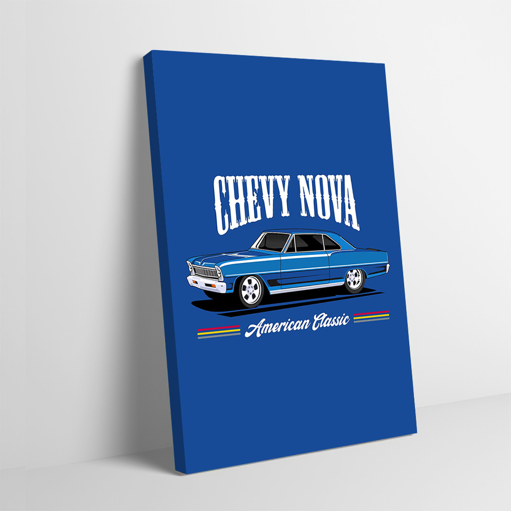 Nova Decor & Lighting Vase Glass Brun 26Cm - Póster impreso de coches clásicos Chevy