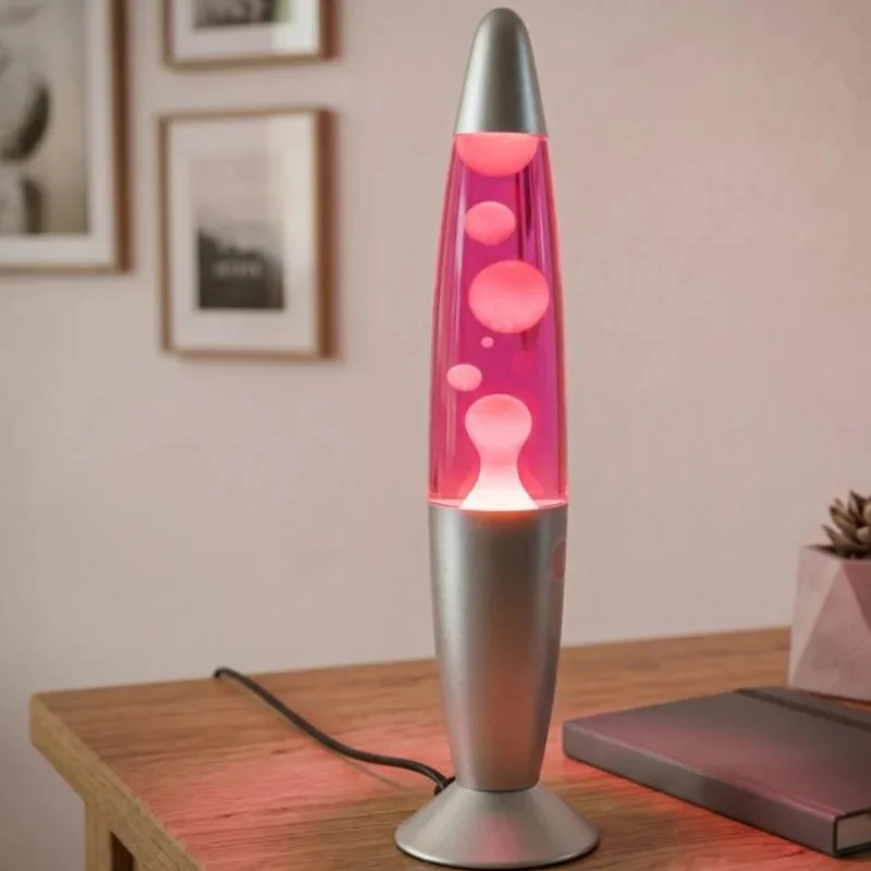 Lava Lamp Desktop - Lámpara de lava con base metálica,