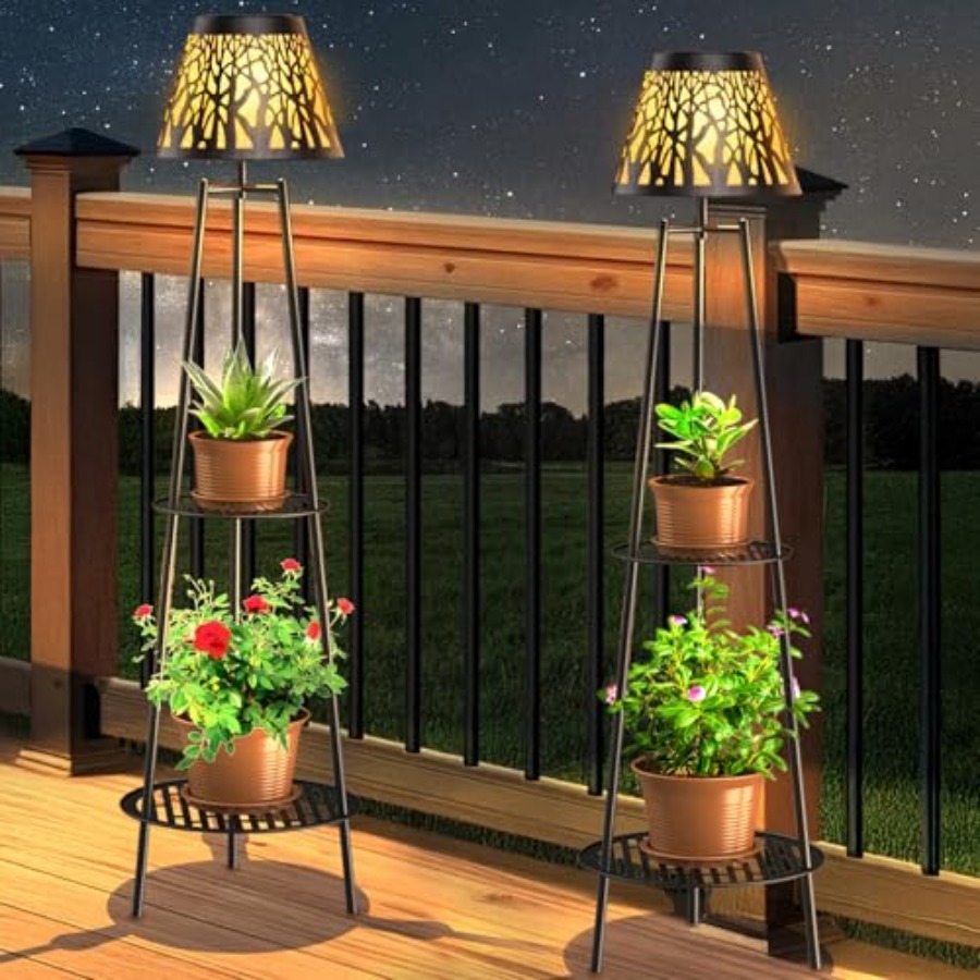 Garden Lighting Decor - Paquete de 2 Lámparas Solares de