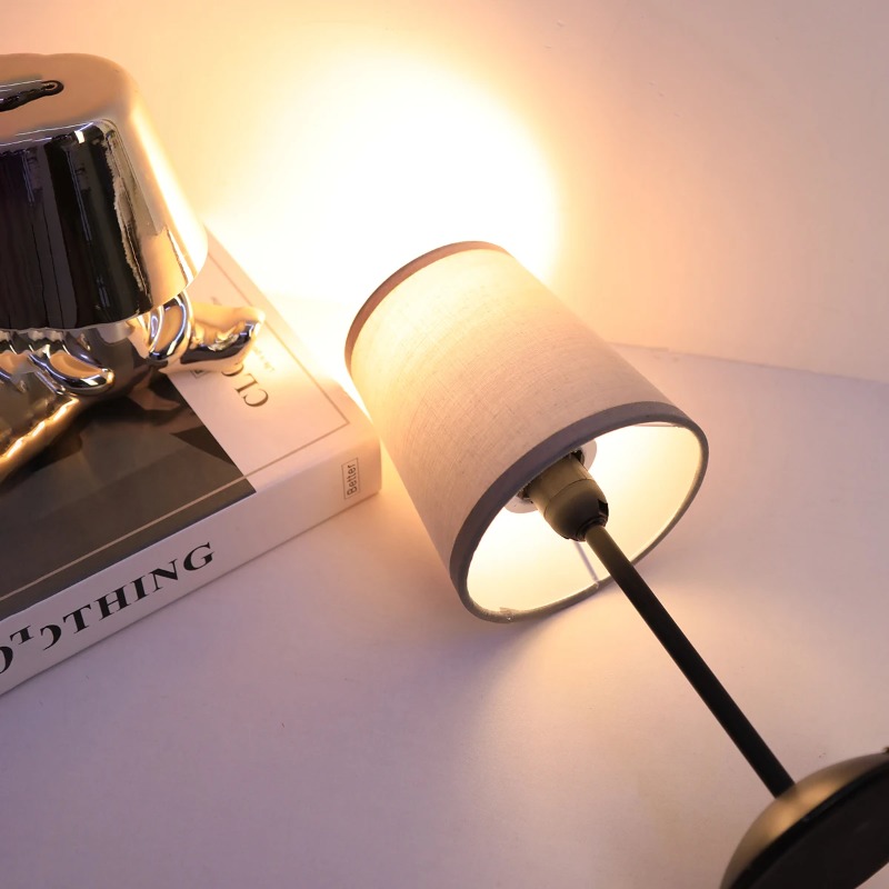 Lámpara de Mesa de Tela de Est - Up Lighting Decor reseña y precio