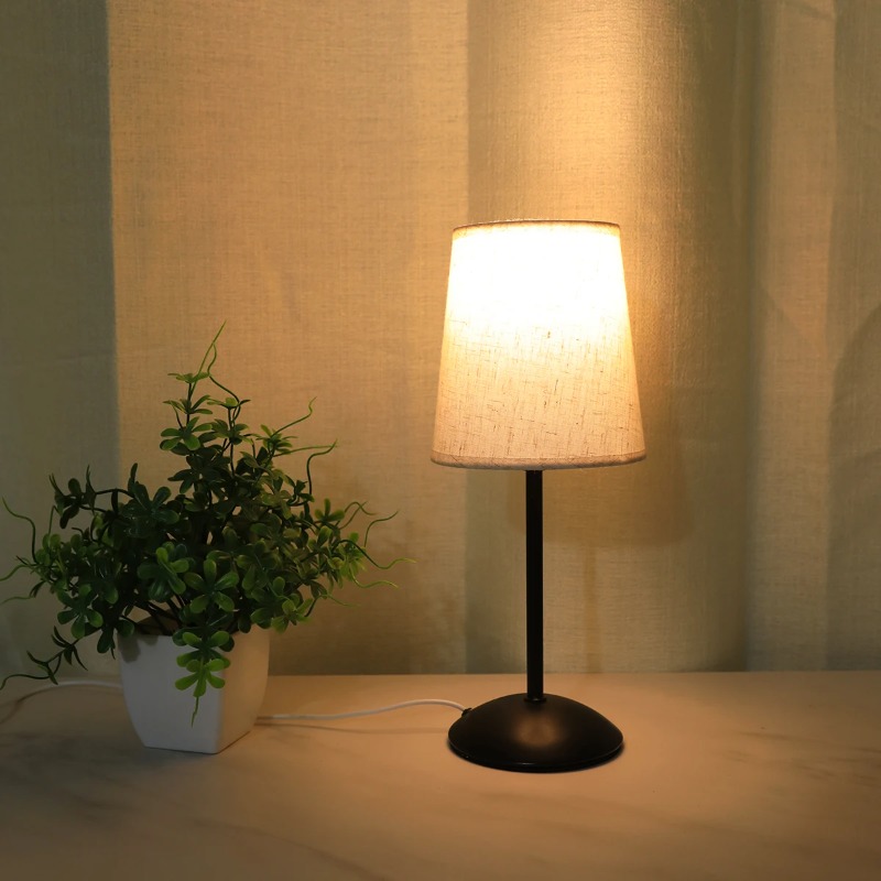 Lámpara de Mesa de Tela de Est - Up Lighting Decor reseña y precio
