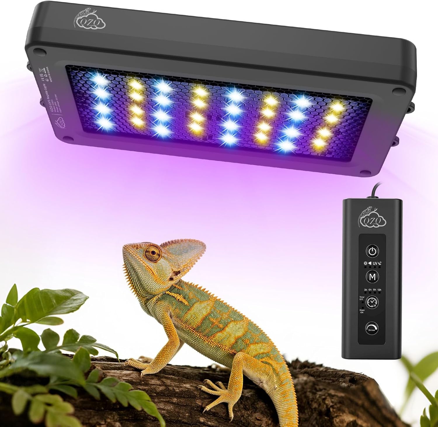 Lámpara LED para reptiles UVA  - Gecko Lighting & Decor reseña y precio