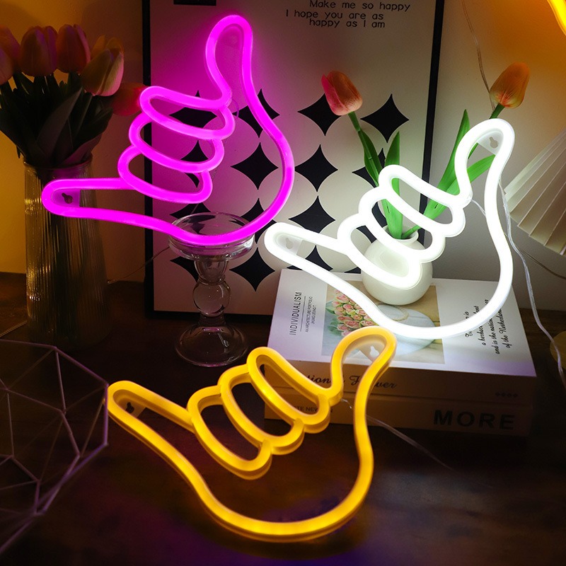 Letrero de LED neón, mano de l - Ok Lighting Decor reseña y precio