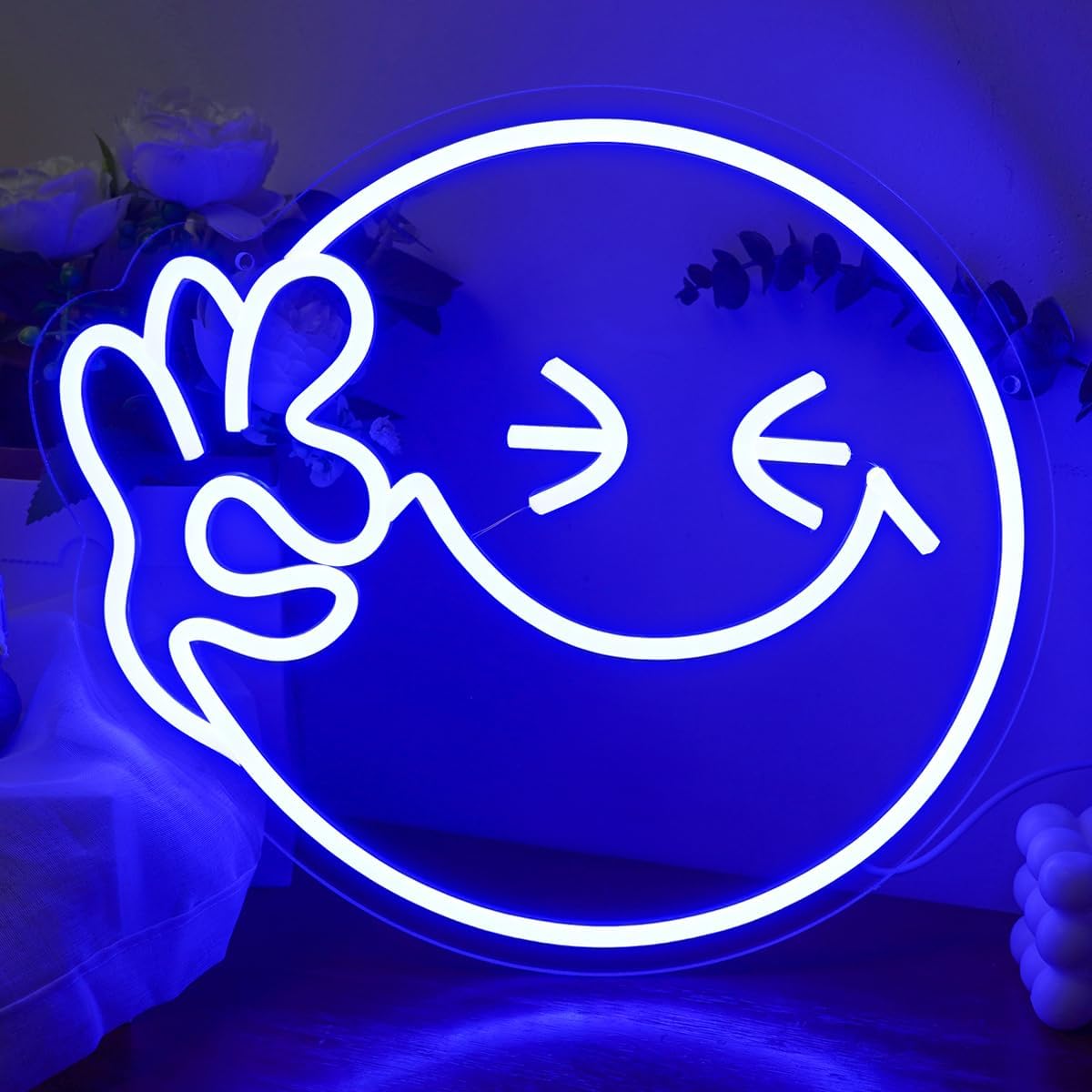 Emoji Smile OK letrero de neón - Ok Lighting Decor reseña y precio