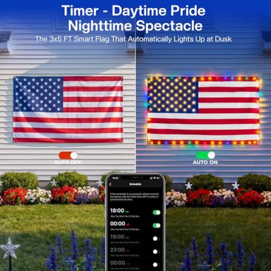 Bandera Americana Inteligente  - Up Lighting Decor reseña y precio