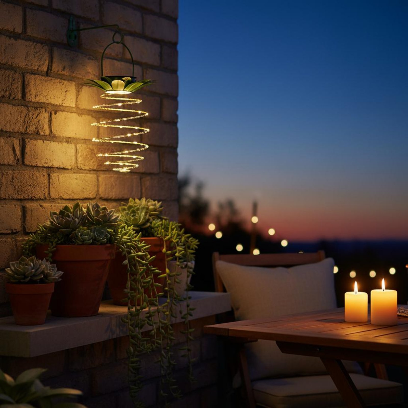 Lámpara solar con forma de piñ - Garden Lighting Decor reseña y precio