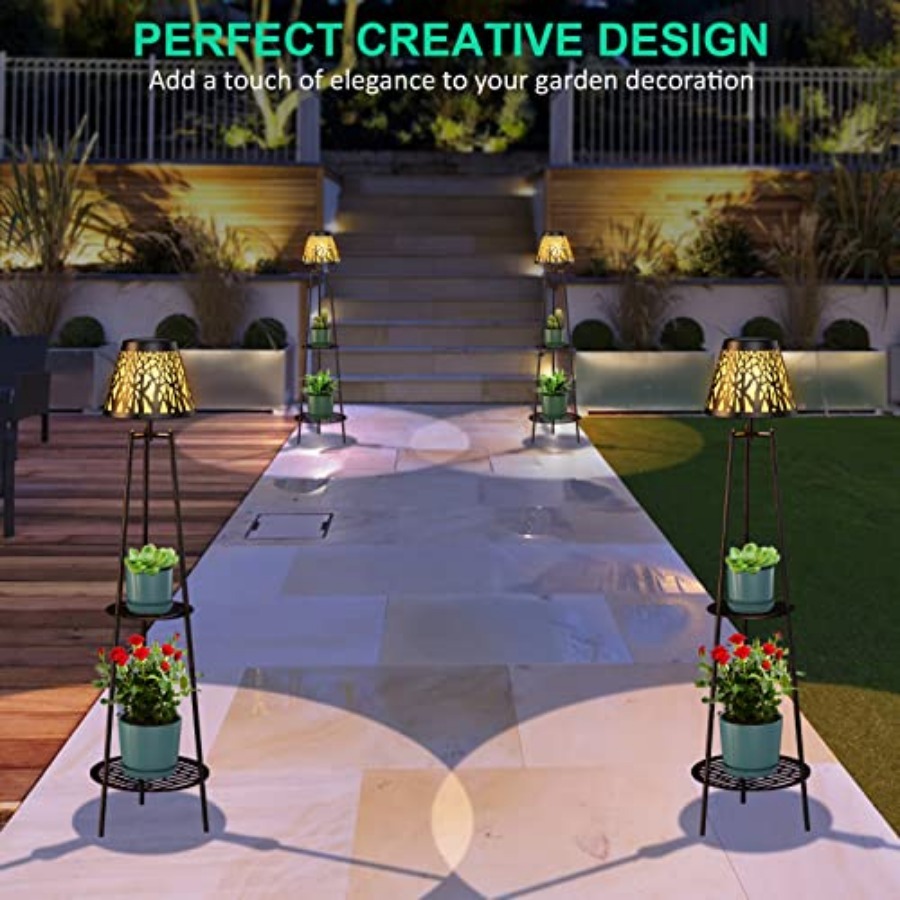 Paquete de 2 Lámparas Solares  - Garden Lighting Decor reseña y precio