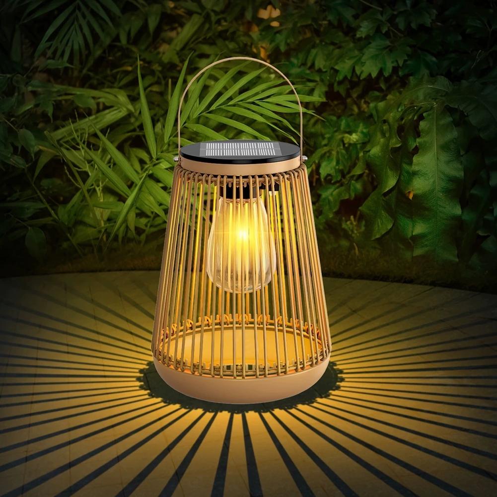 Lámpara Solar de Mimbre Imperm - Garden Lighting Decor reseña y precio