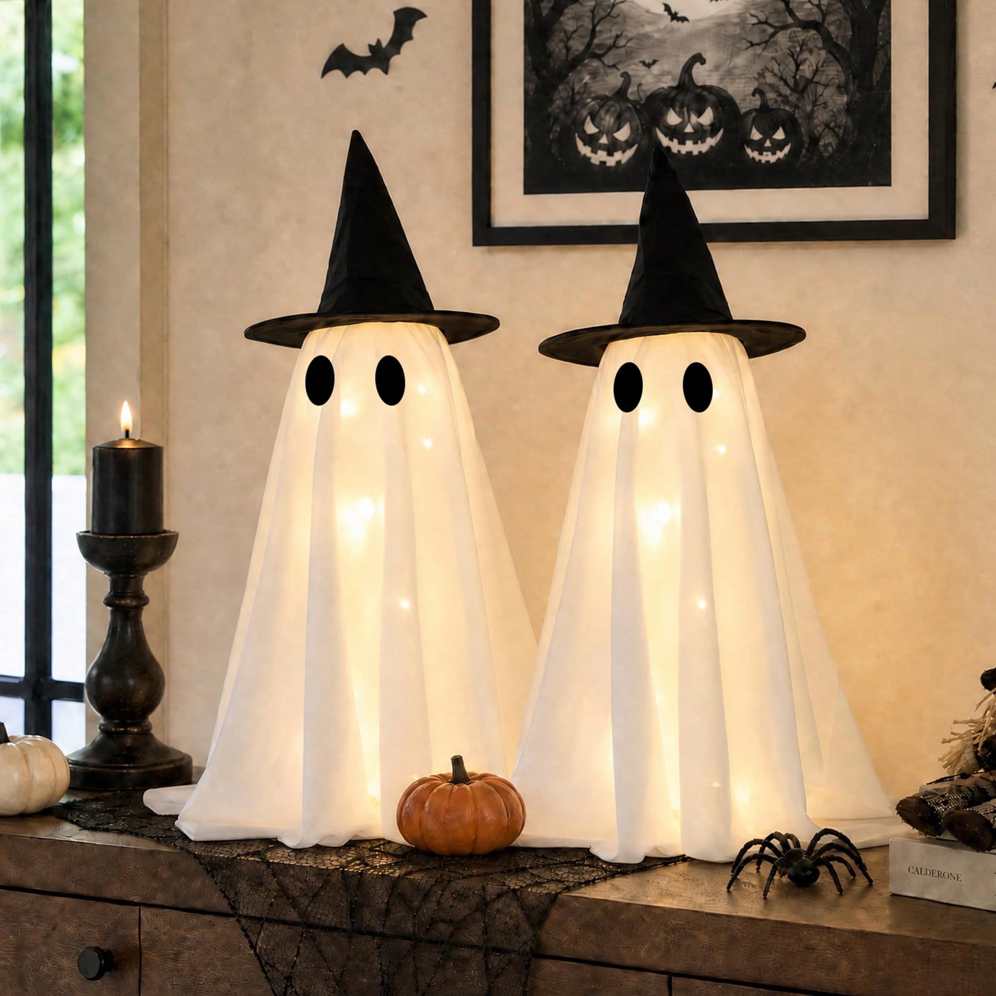 Sombrero de bruja con luz LED, - Up Lighting Decor reseña y precio